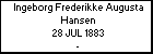 Ingeborg Frederikke Augusta Hansen